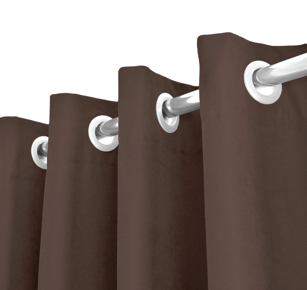 Tenda Semioscurante 140 x 290 Cm Moderne Con Occhielli  Marrone - 1 Tenda