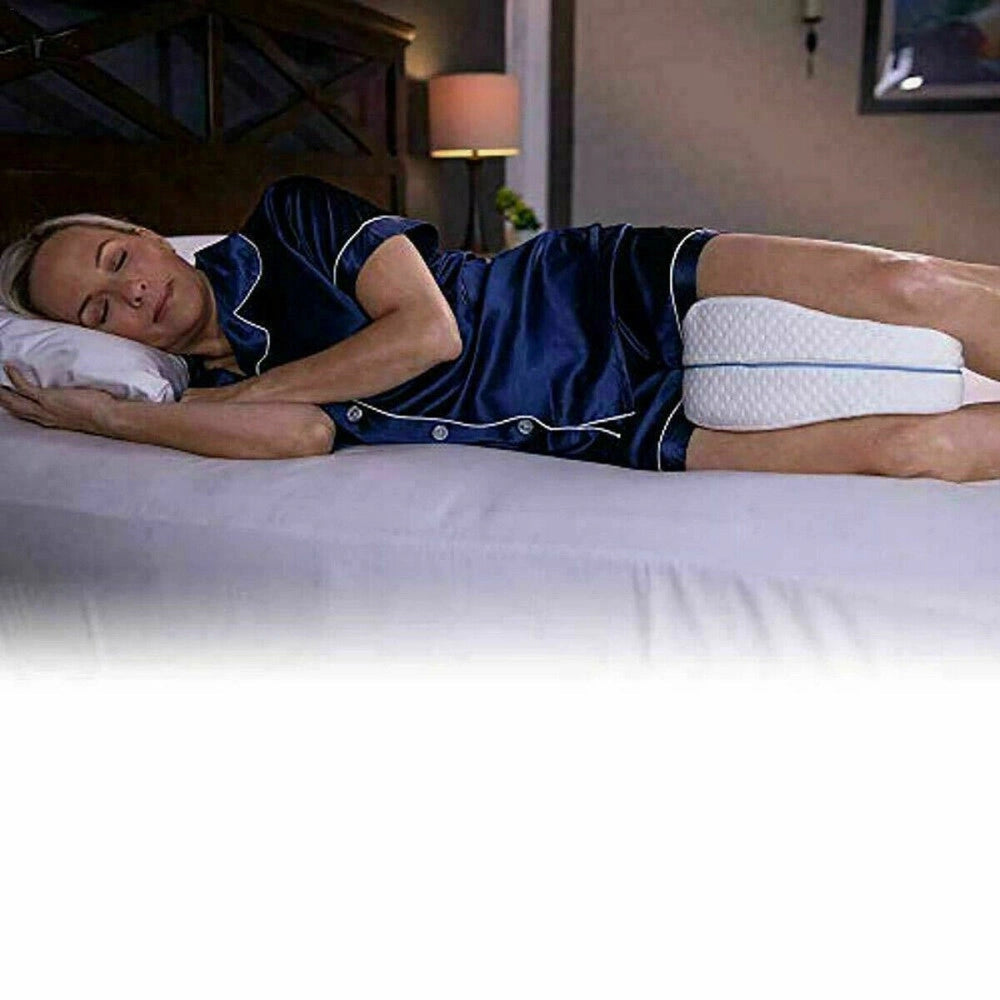 Trade Shop - Cuscino Tra Le Gambe Memory Foam Supporto Ortopedico Ginocchia Schiena Lavabile -