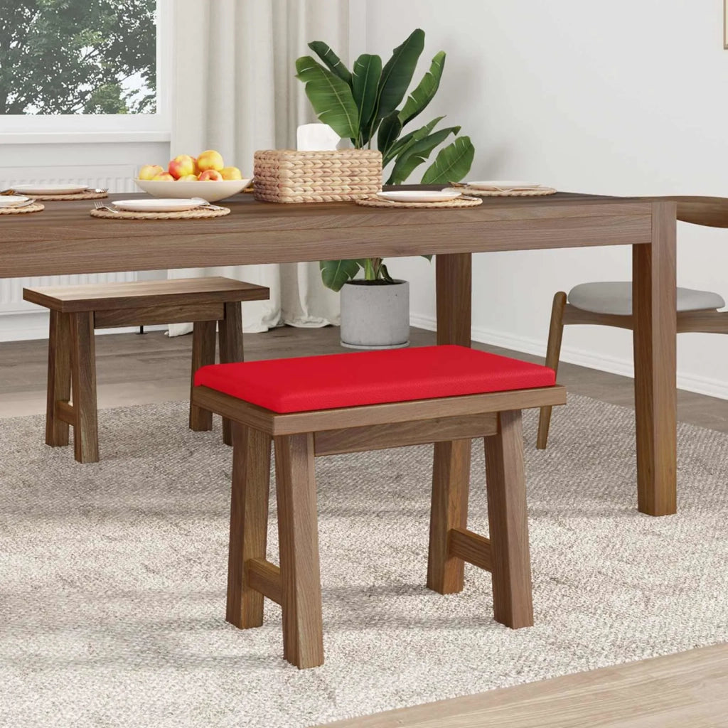 Cuscino per panchina Similpelle Rosso Profondità 35 cm 42043192