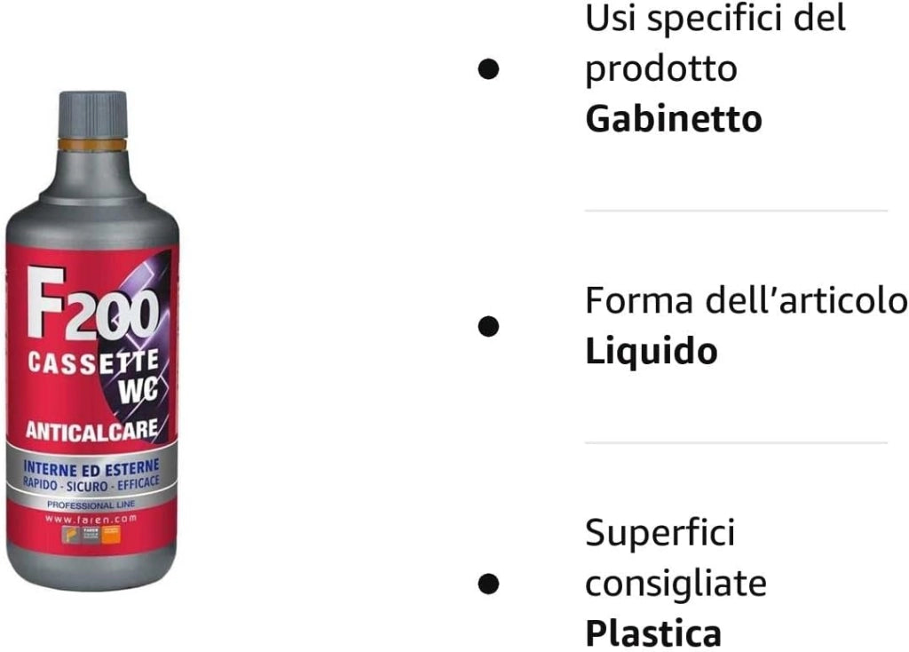Faren F200 anticalcare per cassette scarico incasso 1 lt incrostazioni calcare