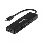 HUB 5 PORTE USB TYPE-C 2 IN 1