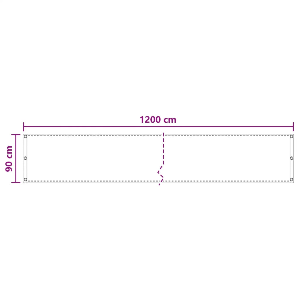 Schermo da balcone Sabbia 90 x 1200 cm HDPE e alluminio 4003282