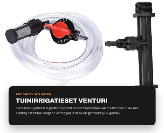 Set di irrigazione per giardino con valvola di iniezione di concimante Venturi
