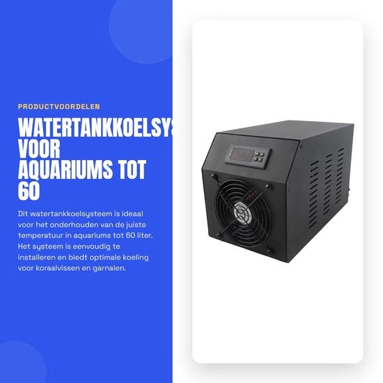 Acquario Water Cooler 60 Litri - Dispensatore d'acqua con acqua fredda - Dispensatore d'acqua con filtro - Modello da tavolo - Regolazione di temperatura 15-35 ℃ - Codice prodotto: 123456