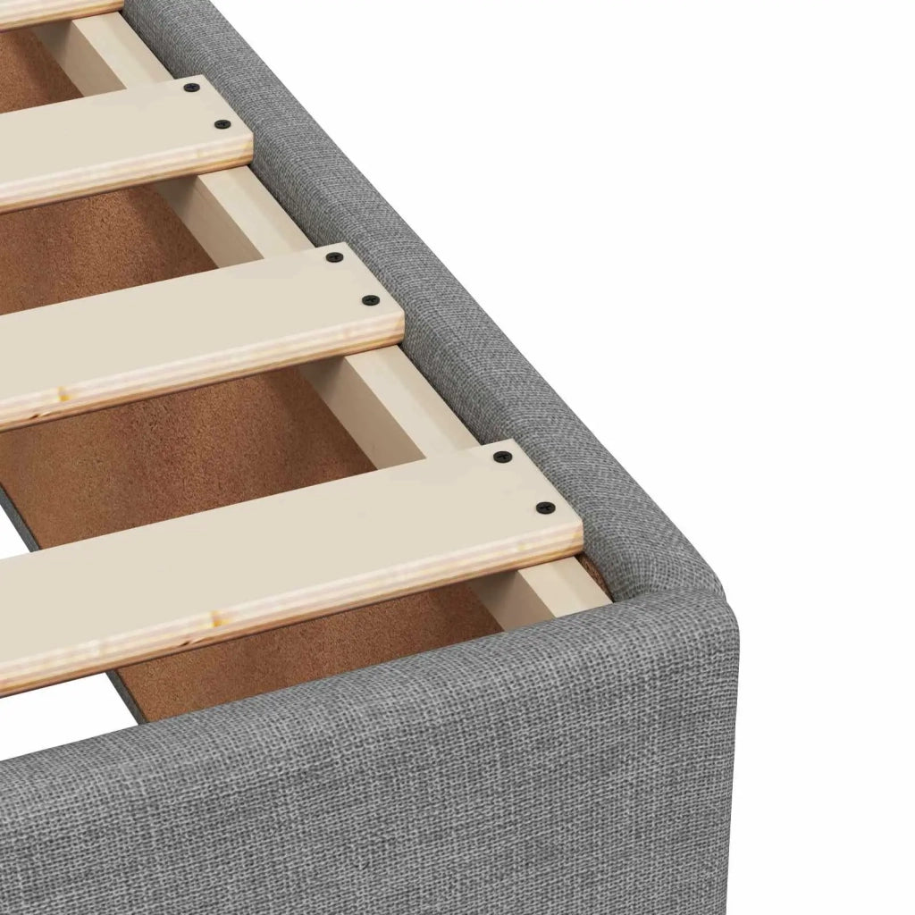 Letto box spring con materasso Grigio Chiaro 90 x 190 cm 3450846