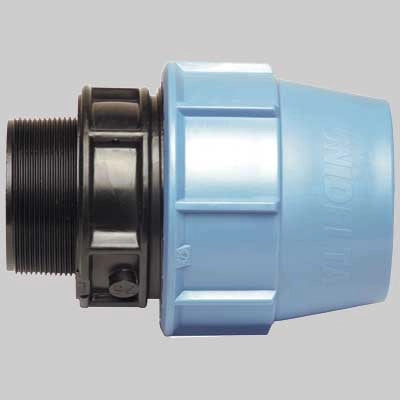 RACCORDO DIRITTO MASCHIO PLASTICA  50 x 11/4     UNIDELTA