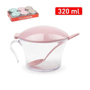 Zuccheriera in Plastica con Cucchiaino da Tavola 320 ml Vari Colori