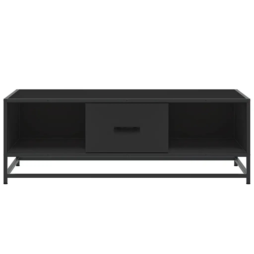 Tavolino salotto | Tavolino da caff¨¨ | Tavolino da Soggiorno Nero 100x57x35 cm in Truciolato e Metallo