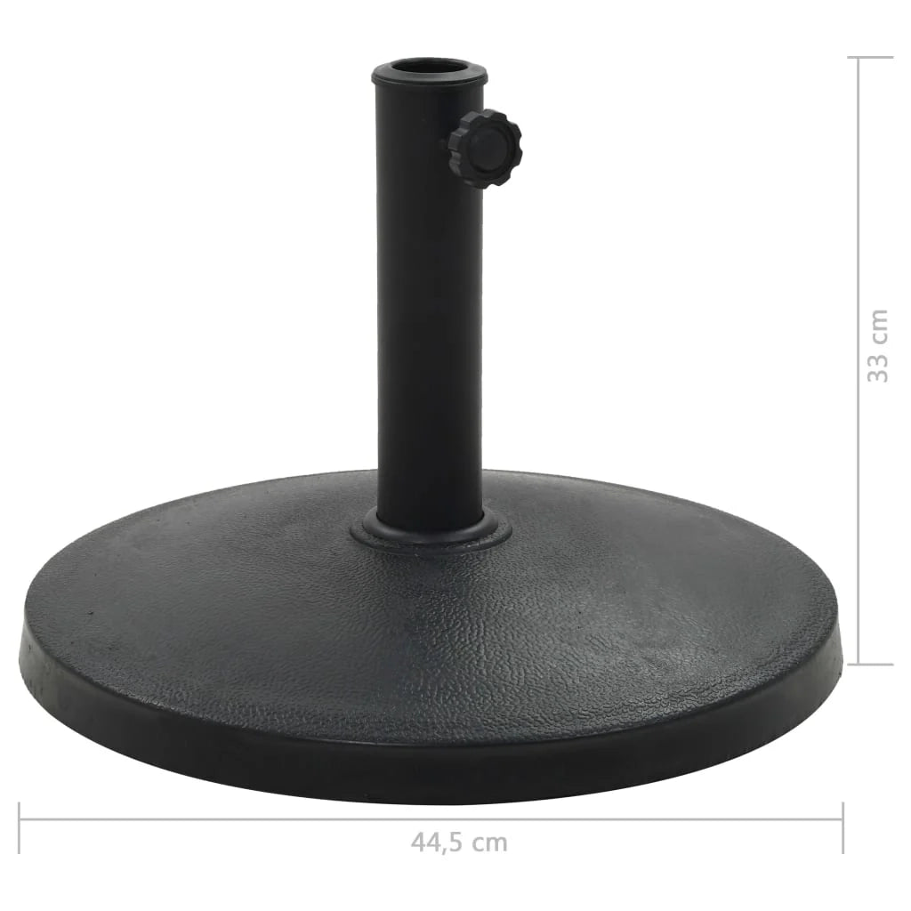 Base rotonda per ombrellone in resina diametro 38 e 48 mm 10 kg nera 2202081