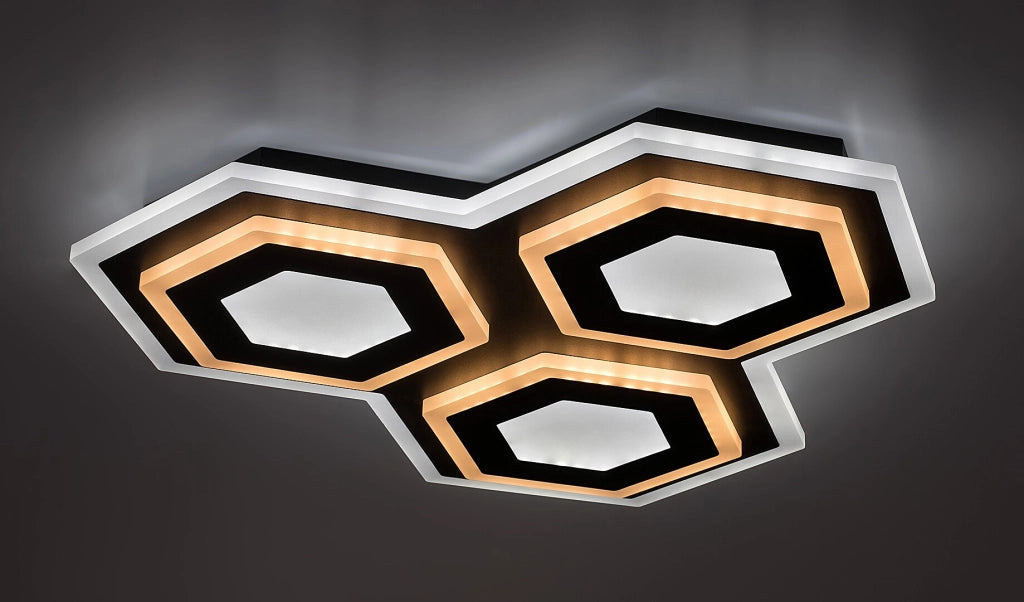 Plafoniera LED Rabalux Bitsi nera 43cm 72W telecom.