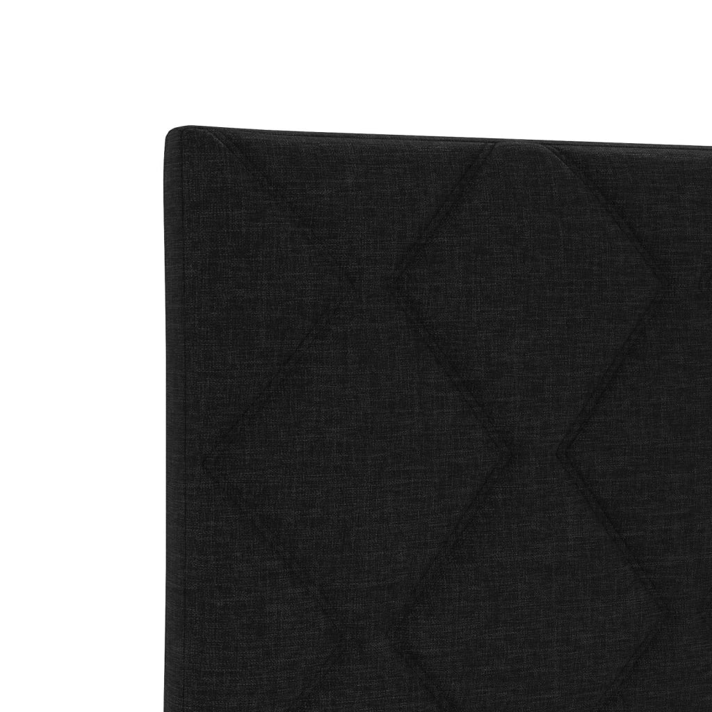 Letto box spring con materasso Nero 100 x 200 cm Tessuto 3450897