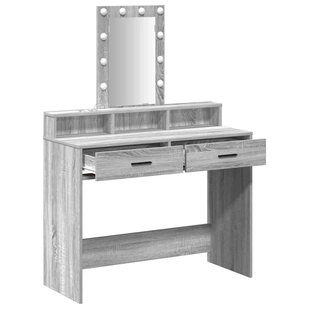 Tavolo da Trucco Grigio 100 x 41 x 140 cm Legno multistrato 865177