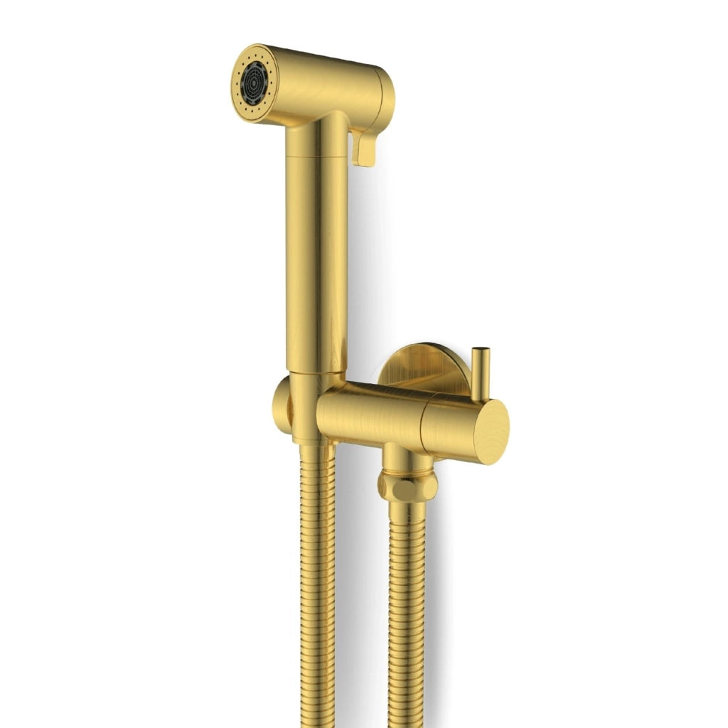 Idroscopino wc doccetta ottone portatile shutoff monogetto con leva ogomondo kit *** finitura- oro bronzato spazzolat...