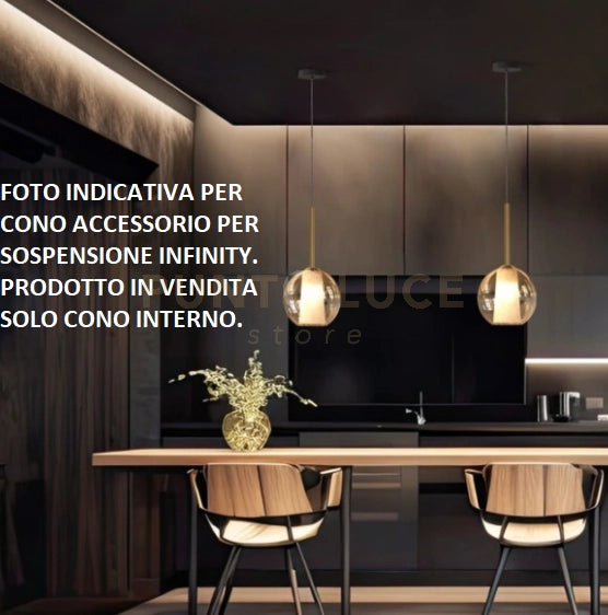 INFINITY-ACC. P Cono accessorio bianco satinato in vetro per Infinity