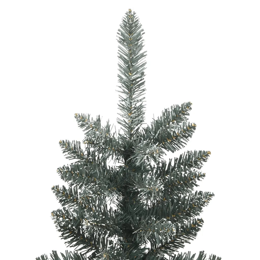 Albero di Natale Artificiale Sottile con Base Verde 210 cm PVC 345186