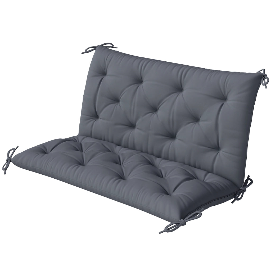 Cuscino per Panca con Schienale ¨C Xylo ¨C Grigio 100x98x8 cm 2 Posti Esterno Giardino
