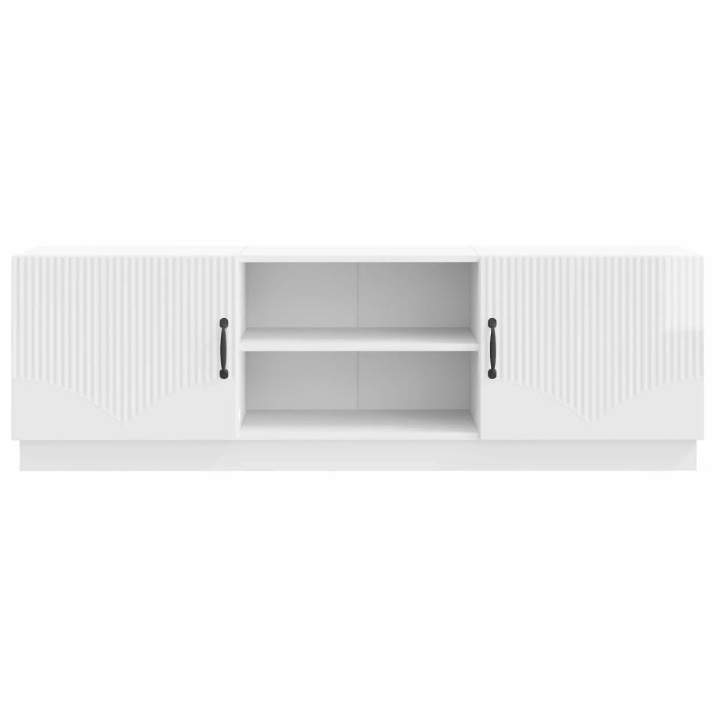 Mobile TV | Armadietto TV | Mobile Porta TV Bianco Lucido 150 x 31 x 47 cm Legno ingegnerizzato