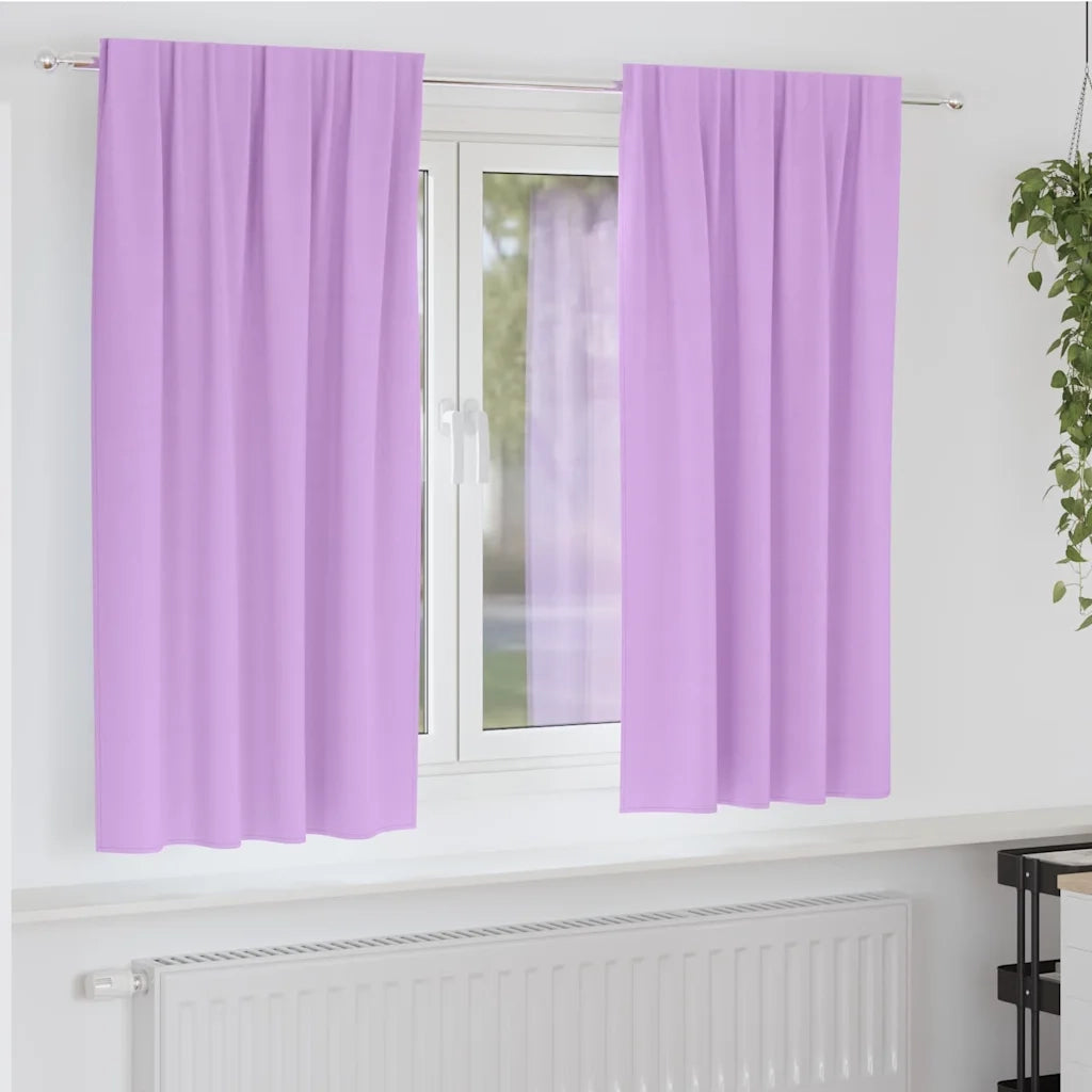 Tende Blackout con Anelli 2 pcs Viola 175 x 140 cm Poliestere 4107489