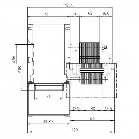 VENTILATORE CENTRIFUGO CFA80X42-30 204651 FERGAS