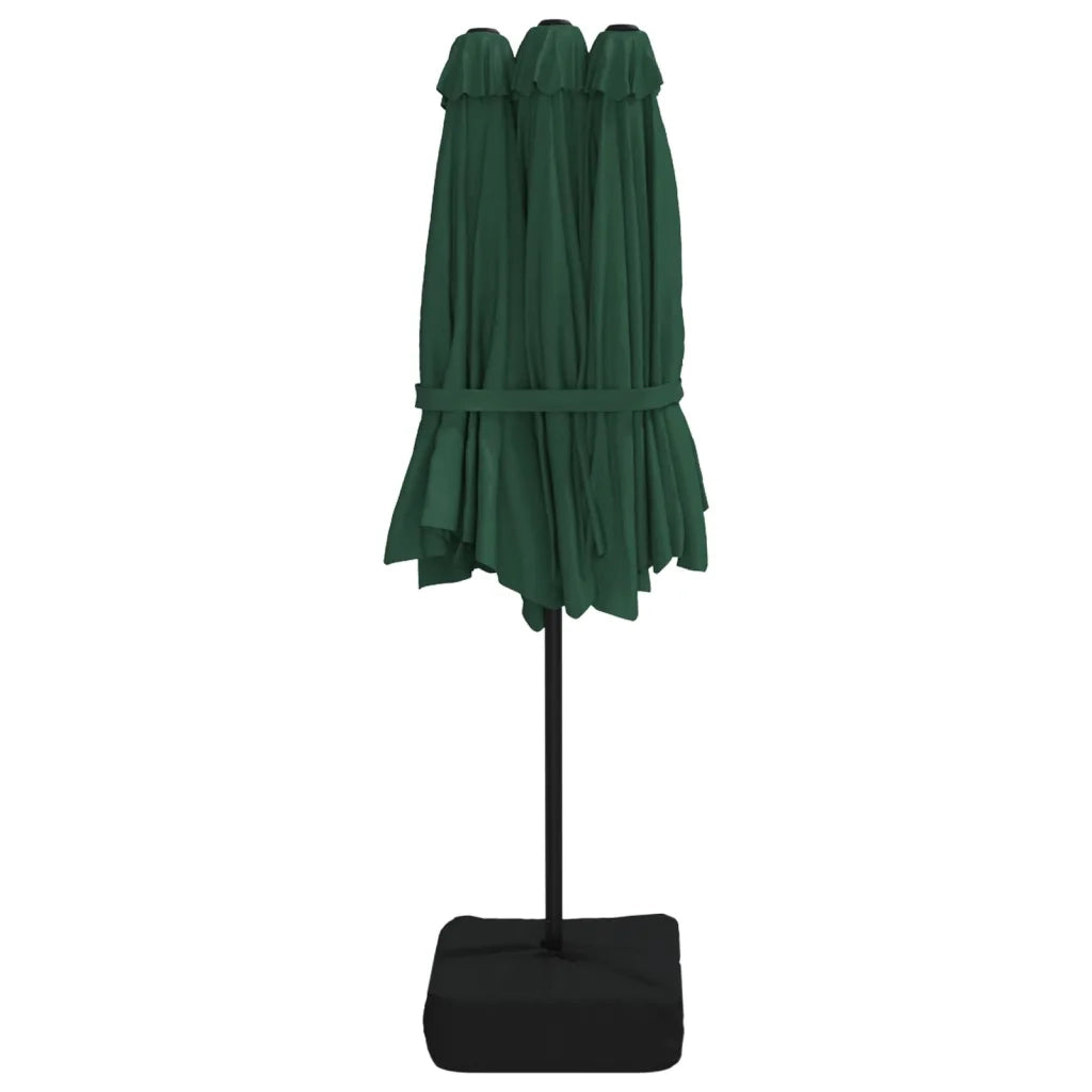 Ombrello | Parasolne a Doppia Testa con LED Verde 449x265 cm