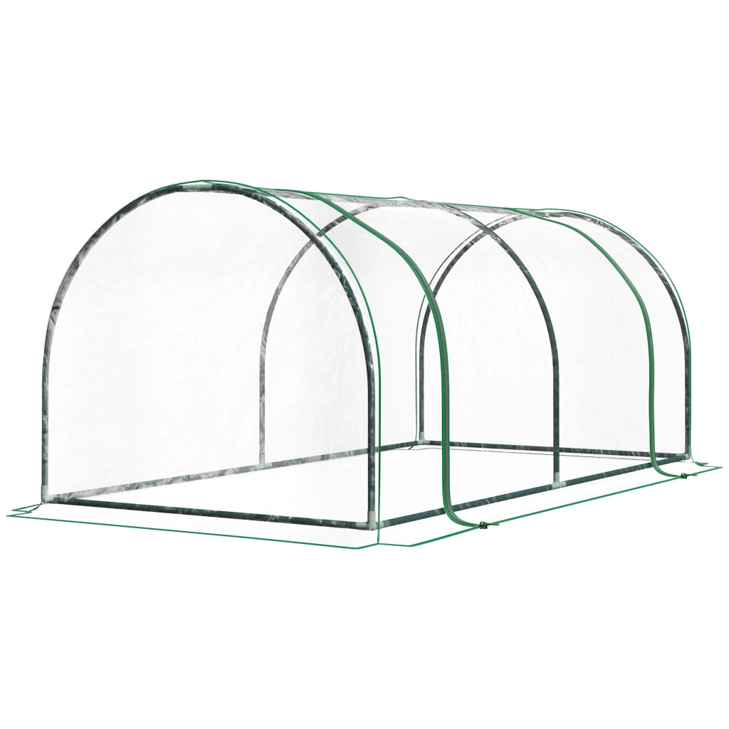 Serra da Giardino ¨C zephmum ¨C 200x100x80 cm Acciaio PVC Trasparente