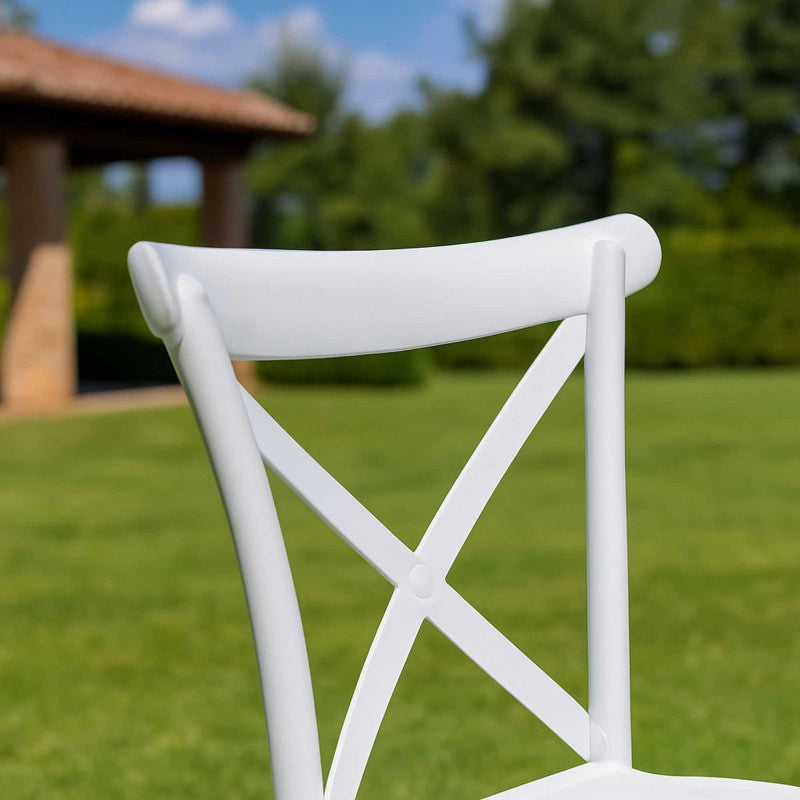 Sedia polipropilene Cross bianco cm 47x51h45,5/90