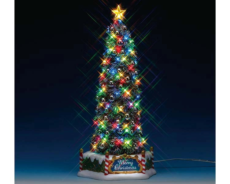 Albero di Natale Luminoso Majestic Luci Lampaggianti e Musica Villaggio Lemax