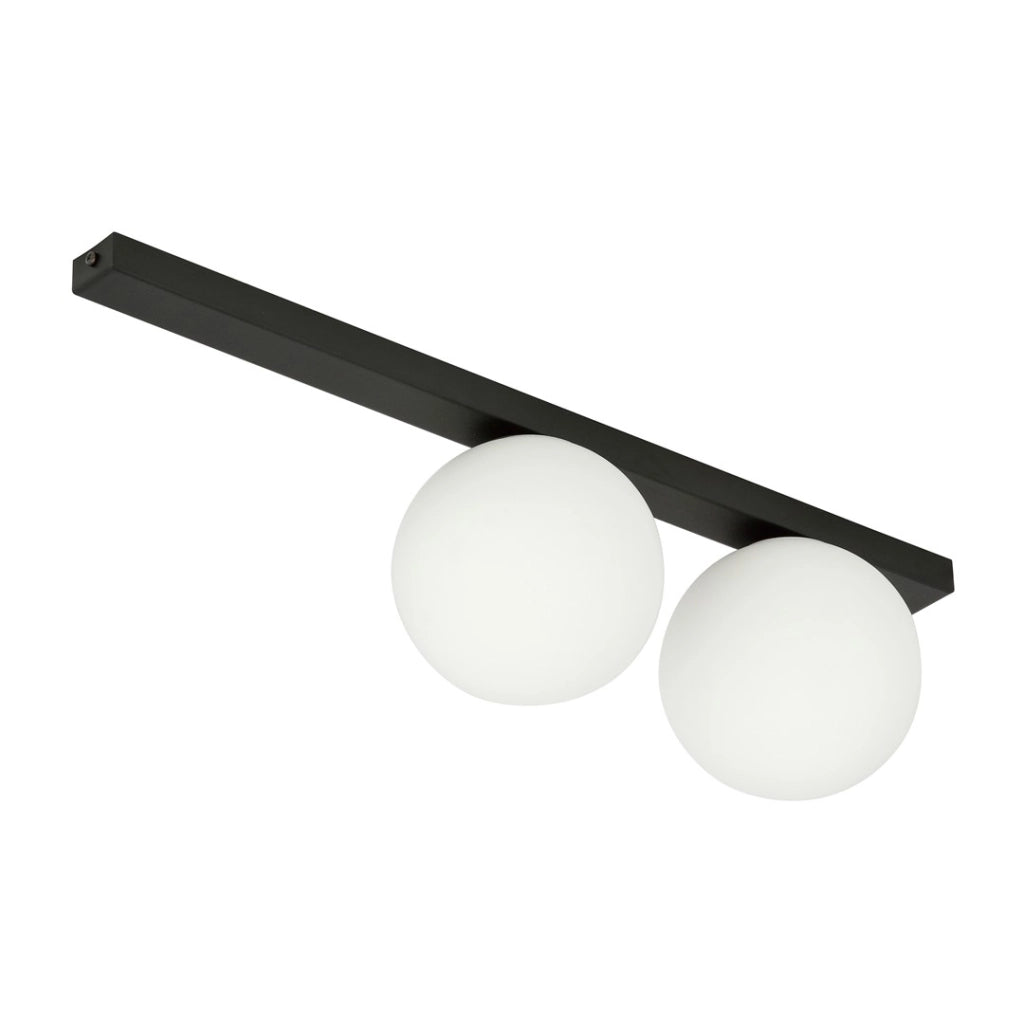 Plafoniera Emibig FIT 2, 2xE14 nero/bianco 60cm metallo