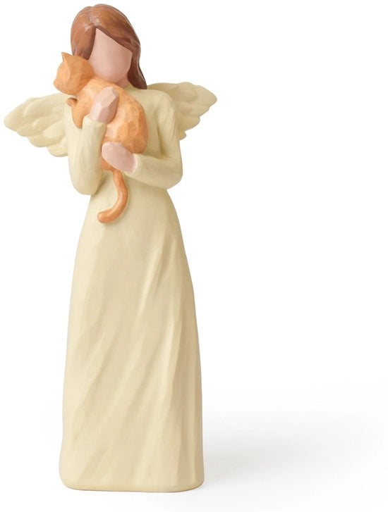 Figurina di gatto in ceramica 14,5 cm - Oggetto di ricordo - Regalo di simpatia - Statuetta di gatto - Monumento commemorativo per la perdita - Oggetto da collezione dipinto a mano