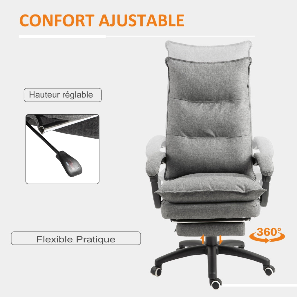 Sedia da ufficio massaggiante ergonomica ¨C zephmum ¨C grigio