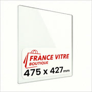 475 x 427 x 4 mm - Vetro per stufa a legna - vetro camino di ricambio - vetro per caminetto resistente al fuoco - France Vitre