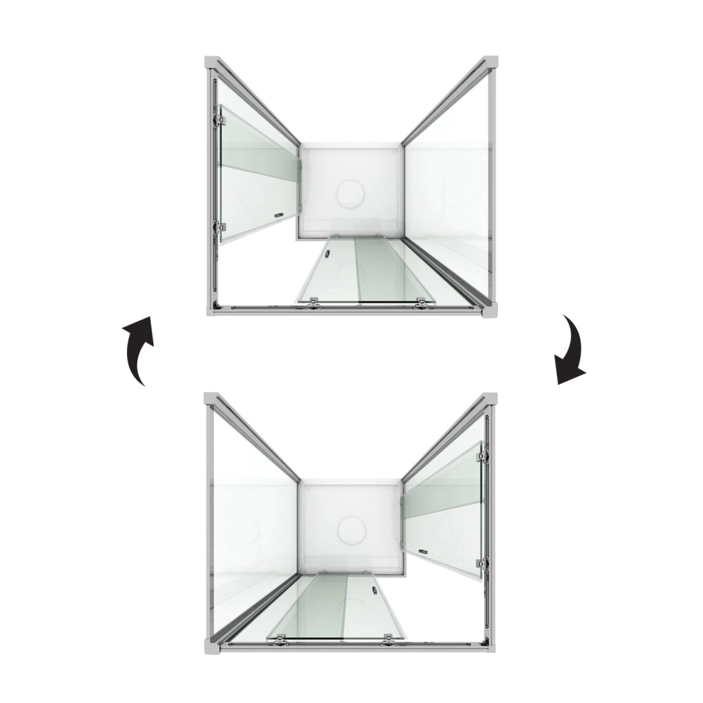 Box Doccia 3 lati 70x80x70 CM H185 stampato C mod. Junior Trio