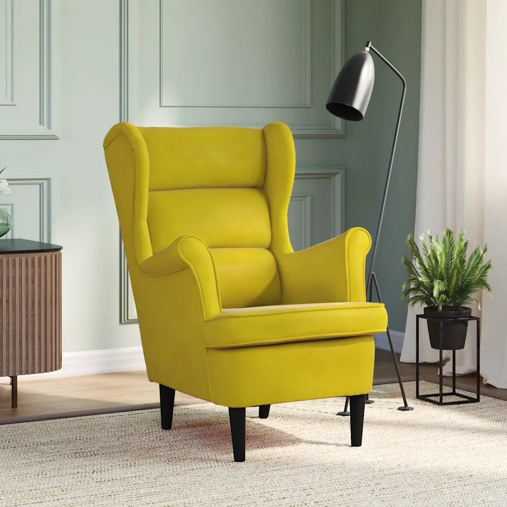 Poltrona Giallo Senape in Velluto 324066