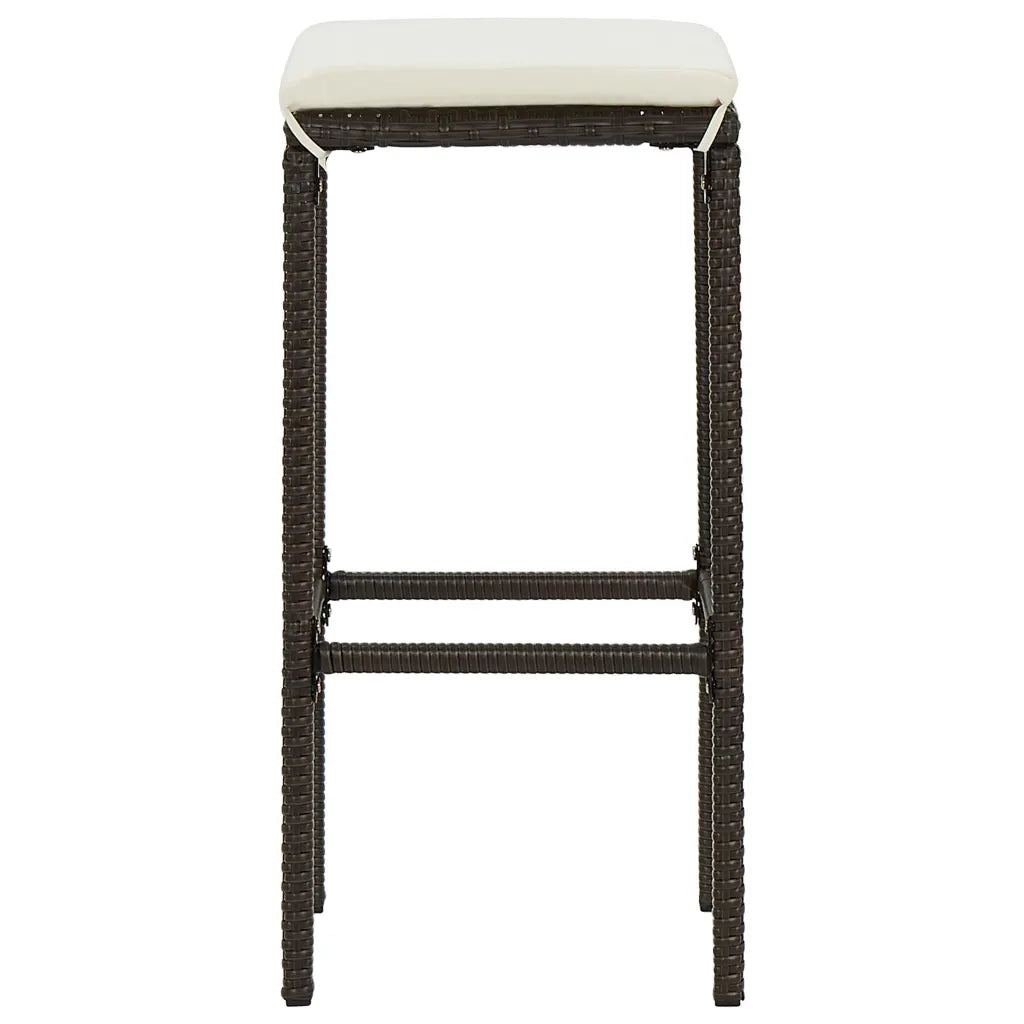 Set Bar da Giardino 4 pz con Cuscini Marrone 3064875