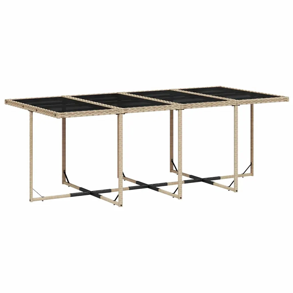 Set Pranzo da Giardino 13 pz con Cuscini Beige Misto Polyrattan 3211524