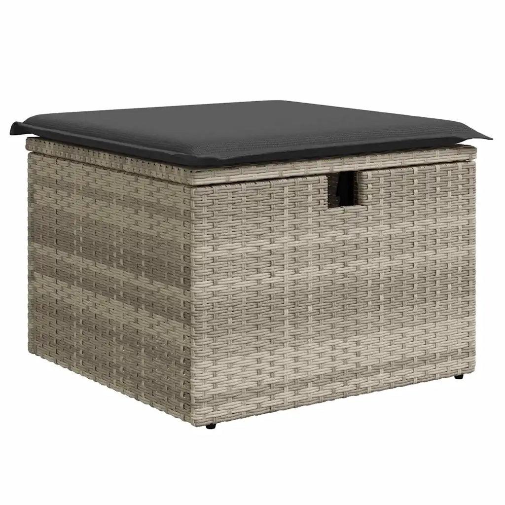 Set Divano da Giardino 8 pcs Grigio chiaro Poly Rattan 3360343
