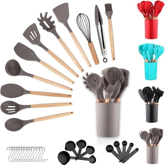Set di accessori per cucina in silicone da 38 pezzi
