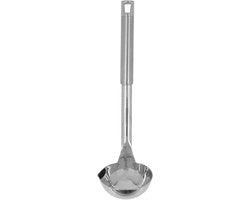 Strumento per separare grasso e liquido da alimenti - Skimmer in acciaio inox - Pollepel per filtrare olio da cucina - Lunghezza 31,8 cm - Ideale per soffritti e salse - Dimensioni 31,8 cm