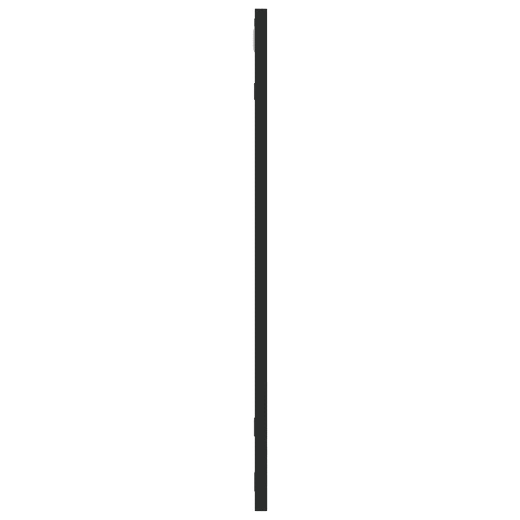 Specchio da Parete Nero 60x60 cm Quadrato in Ferro 358635