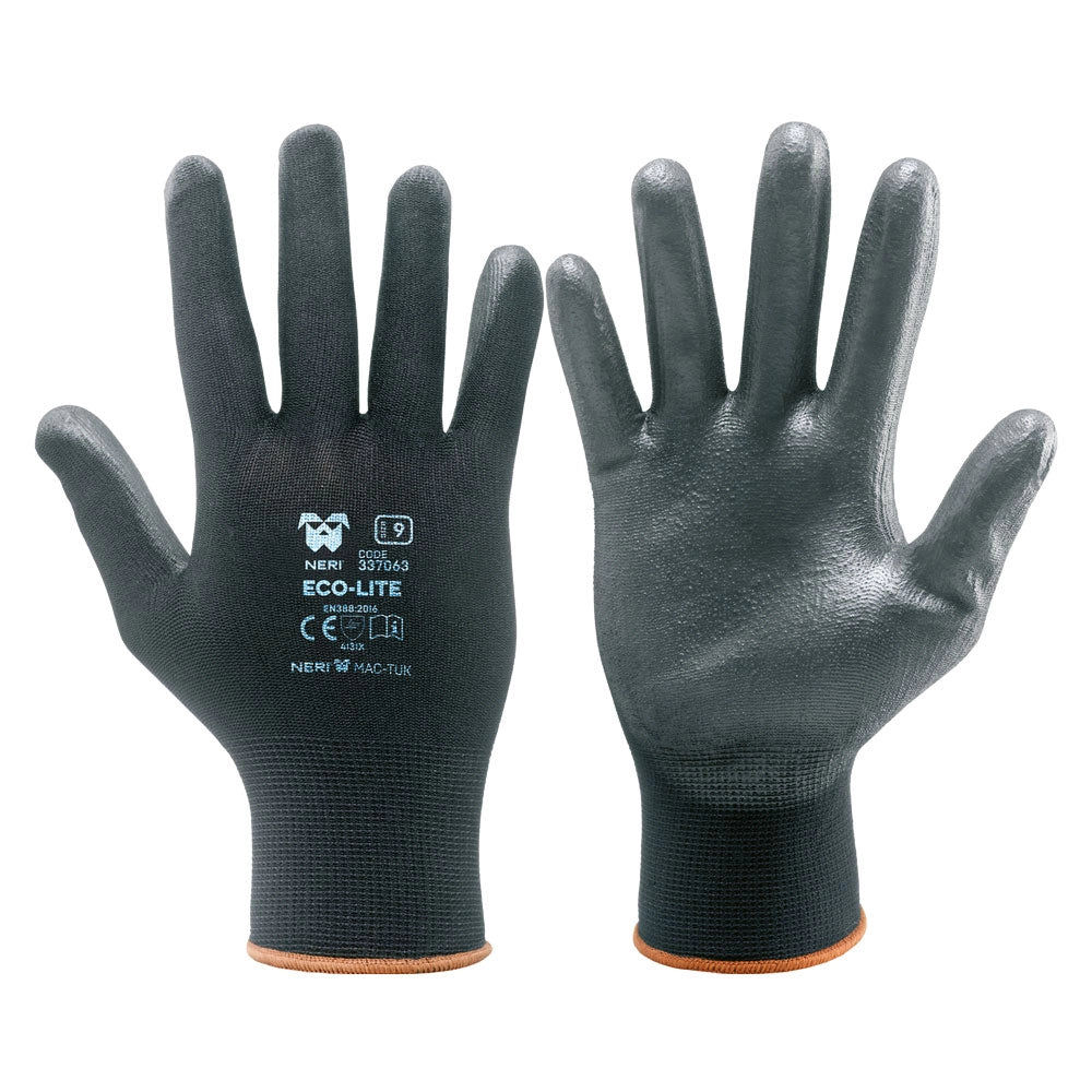 GUANTI 'ECO-LITE' Tg. 9 nero- 12 coppia  - NERI