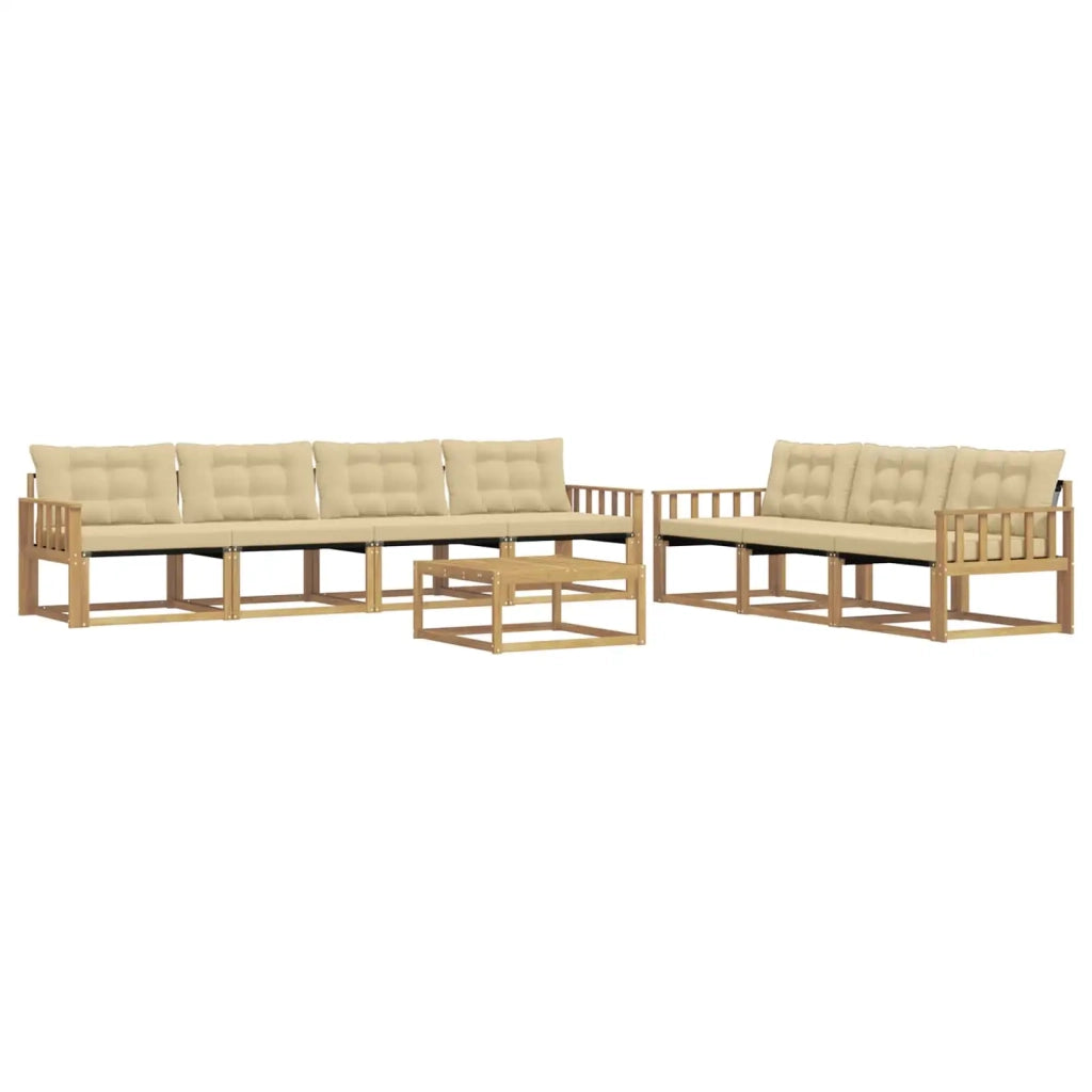 Set di divani da esterno 8 pcs Bianco e Beige 3388491