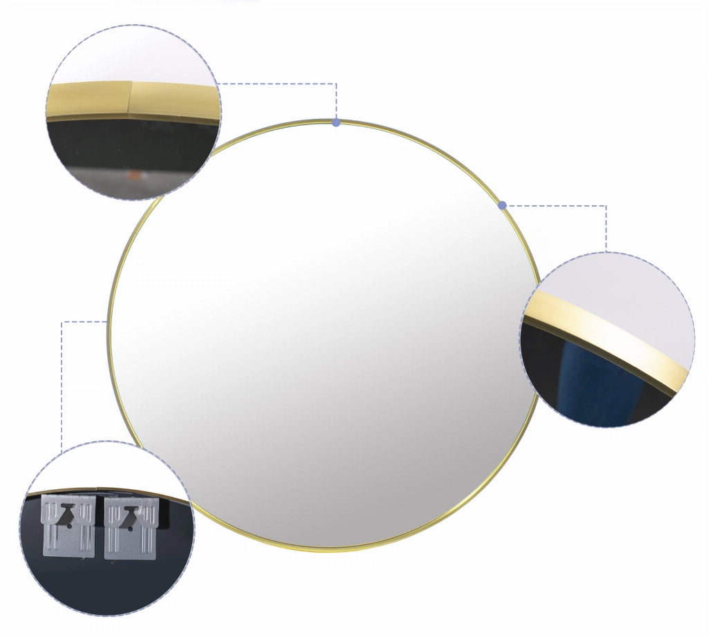 Valora MIRROR 80CM Specchio da parete con cornice dorata per soggiorno