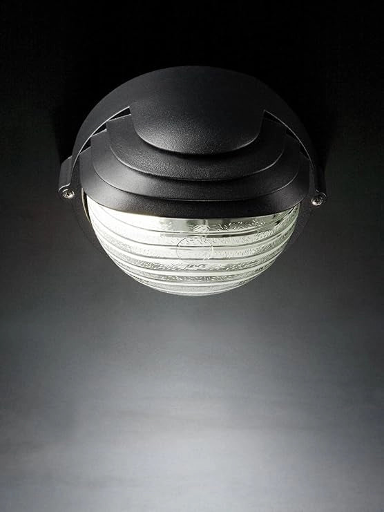 APPLIQUE TONDA PALPEBRA NERA E27 IP44 215x130h