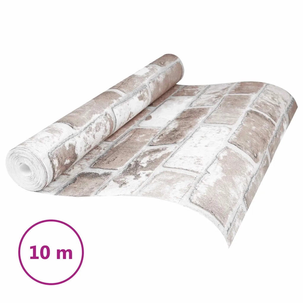 Carta da parati Solida 3D Rigato Mattone 10 x 0,53 m 42046700