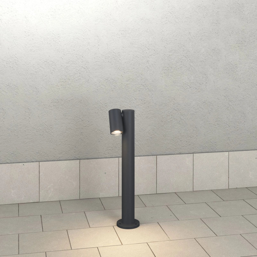 OSLO PALO 50CM 1 LUCE ATTACCO GU10 GRIGIO ANTRACITE IP65