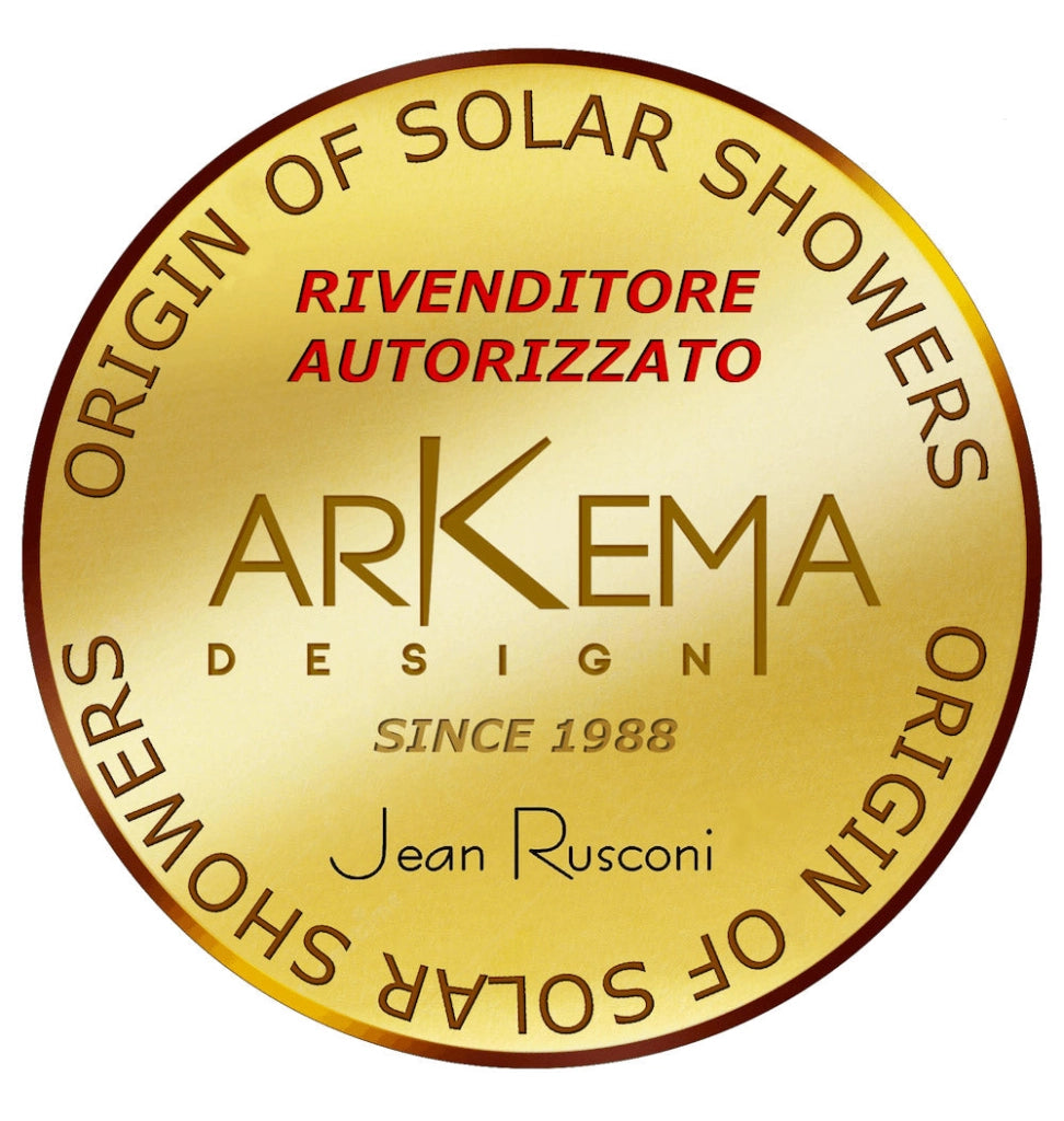 Doccia Solare da Giardino 23L Miscelatore e Doccetta Mobile Arkema Happy Go Ruby