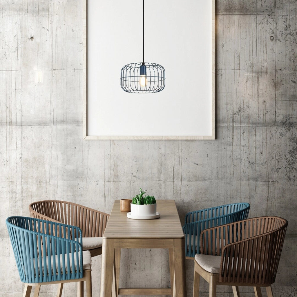 Lampada sospensione industriale Rabalux Xenia blu E27