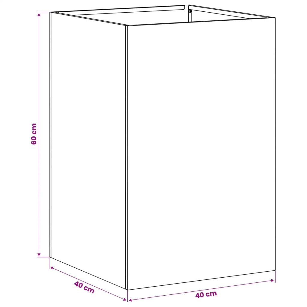 Vaso da giardino Bianco 40 x 40 x 60 cm 8005877