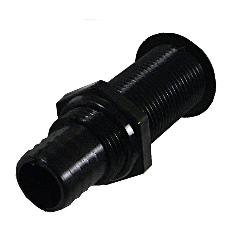 SCARICO BIANCO C/PORTAG. ØMM.22,67 BLACK THROUGH HULL WITH HOSE CONNECTOR Ø MM.22,67