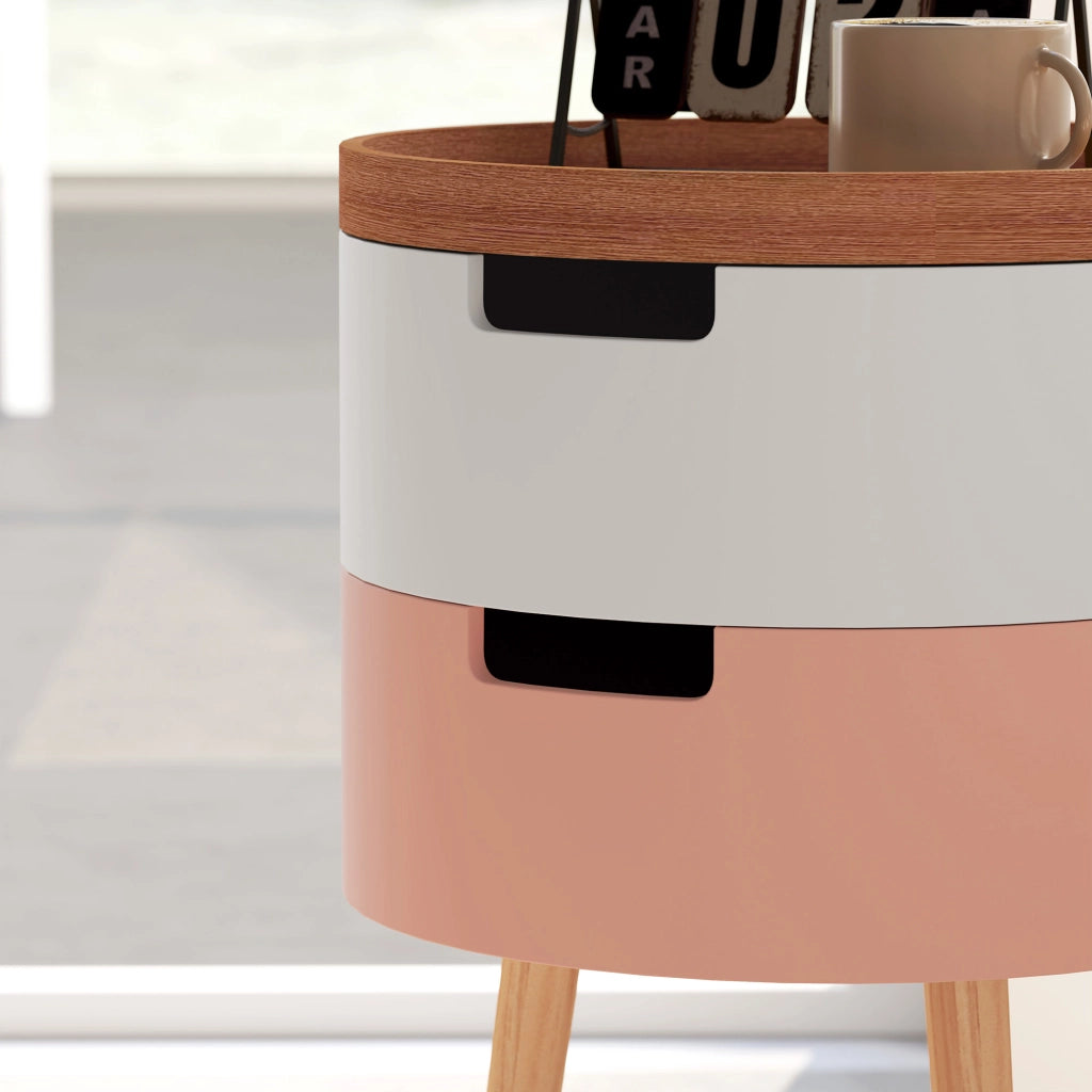Tavolino da caff¨¨ a 3 livelli con vani ¨C Minimal ¨C Multicolore